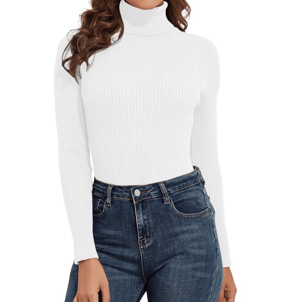 NWOT PrettyGuide Women's Ribbed Turtleneck Long Sleeve Sweater